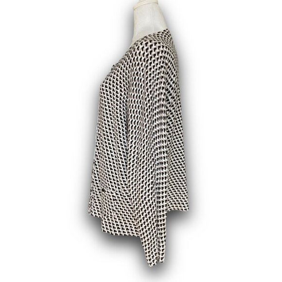 Jessica Geometric Print Cardigan XL Black & Ivory Corpcore, Office - Picture 3 of 9